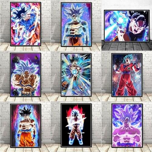 Classic Japan Anime Dragon Ball Poster Goku Canvas Painting Mural Living Room Bedroom Modern Home Wall Picture Decoration