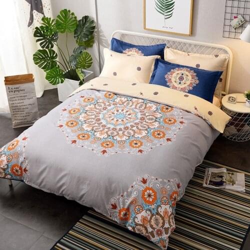 Bonenjoy White Bedding Set King Size Quilt Cover Feather Dream catcher Print For Girls Used Single Bed Linen Duvet Cover Queen