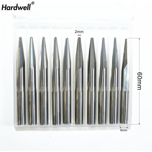 6mm*R1.0*60L,10pcs,Free shipping Taper Ball nose End Mill,CNC milling Cutter,Solid carbide tool,woodworking router bit