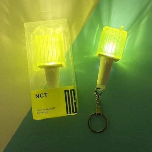 Kpop NCT Official Mini LED Lightstick Keyring NCT 127 Concert Lamp Keychain Anime Led Light Funny Night Lights Collectable Toys