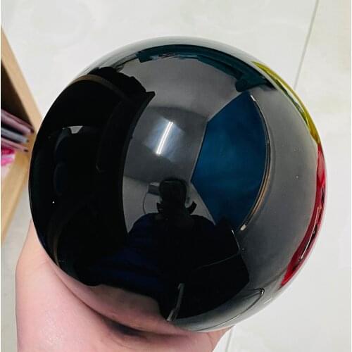 3-20cm Natural Obsidian Ball Home Decoration Diviner Circular Crystals Wedding Photography Accessories Healing Stone+Pedestal