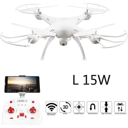 LIDi RC L15W WiFi Real-time 0.3MP HD FPV Camera RC Quadcopter RC Helicopter with Headless & Barometer Set Height Mode RTF