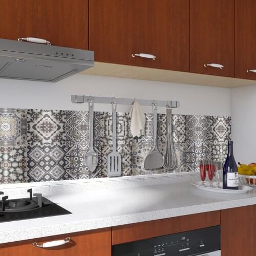Brushed Vintage Art Peel and Stick Moroccan Tile Kitchen Wall Sticker Waterproof Oil proof DIY Bathroom Furniture Decoration