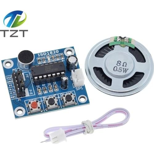 ISD1820 recording module voice module the voice board telediphone module board with Microphones + Loudspeaker for Arduino