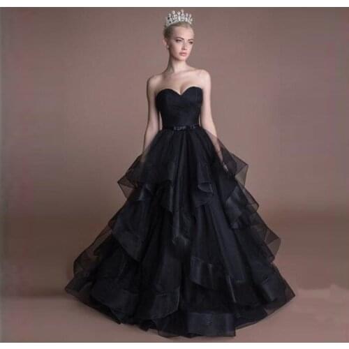 New Arrival Ball Gown Tulle Skirts Adult Fashion Chic Ruffles Prom Skirt Black Long Wedding Party Skirt Bridal Engagement Photos