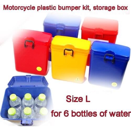 Motorcycle plastic storage box, bikes electric motorcycles sundries bucket.motorbike tools bag