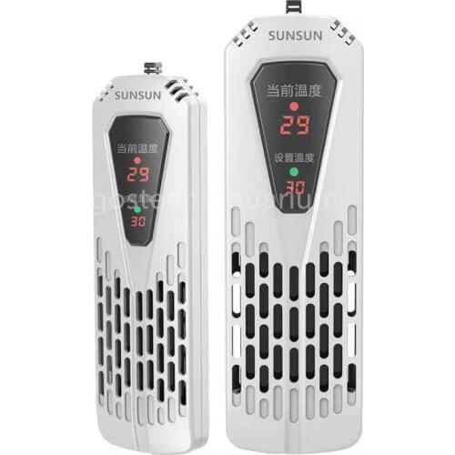 SUNSUN Aquarium Submersible Heater Fish Tank LCD Display Digital Adjustable Water Heating Rod Constant Temperature Control