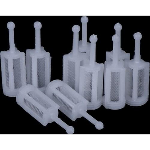 10pcs Plastic Gravity Type Spray Gun Spray Filter Pot Diameter 11mm length 36mm