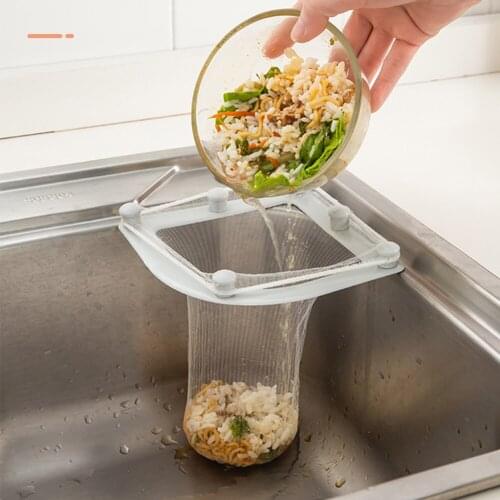 Kitchen Triangle Sink Filter Drainage Rack Strainer Leftovers Sink Mesh Fregadero Filtro Anti-clogging Trash Drain Accessories