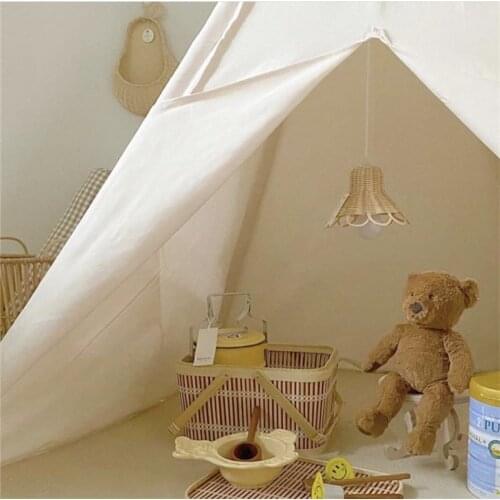 Handmade Rattan Lampshade Photography Accessories Kids Room Nursery Dorm Decoration Ceiling Light Cover Home Hanging Best Decor