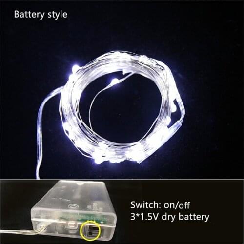 Copper Wire LED String lights 5/10M Holiday lighting Fairy Garland For Christmas Tree Wedding Party Gift Girls room Decoration