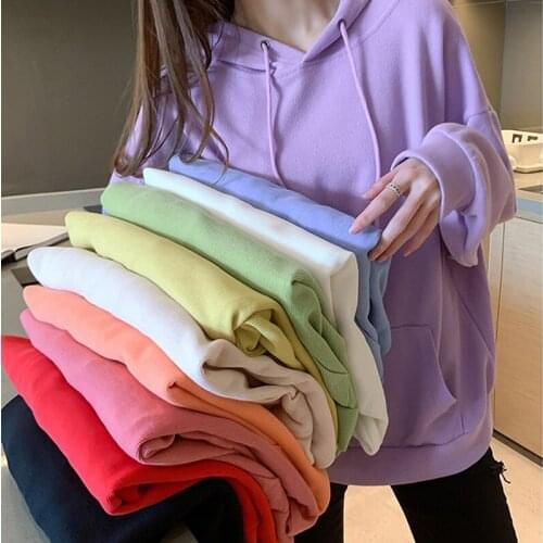 Monbeeph Hoodies Sweatshirts Woman Fashion Solid color Red Black Gray Pink Autumn Hip Hop Hoody Male Casual Tops