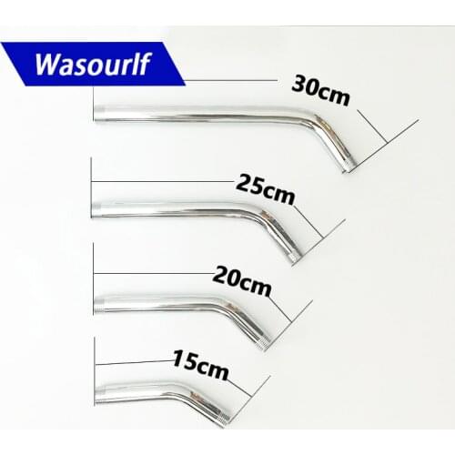 WASOURLF 30/25/20/15cm Rain Shower pipe wall Mounted shower arm with chrome plated stainless steel shower hose free shipping