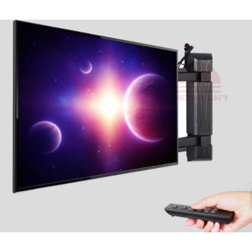 Intelligent electric remote control LCD rotating flat surface wall mount multi-function thin TV rack TV stand 32-70 inches