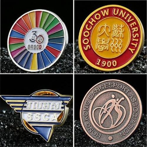 Factory sale Saudi hat emblem custom paint Enamel Badge metal badge metal dress logo custom made lapel pin