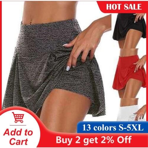 Women Yoga Shorts Skotrs Sports Tennis Skirts Dance Quick Drying Shorts Fake Skirts Shorts Running Cycling Fitness Gym