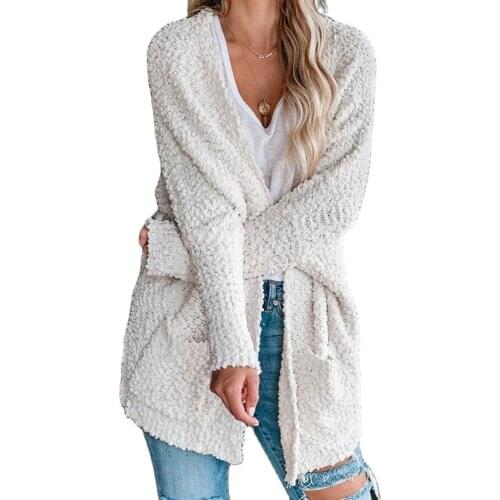 Batwing Sleeve BOHO 2021 Knitted Cardigan Pockets Holiday Oversize Winter Coat Twist Loose Vintage Long Cardigans Women