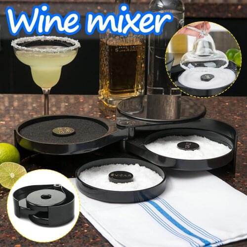 1 Set Dip Cocktail Glass Salt Box Three-layer Margarita Seasoning Sugar Wine Glass Box Mini Bar Barman Gadgets Bartender Tools
