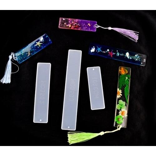DIY Resin Bookmark Resin Mold Set Silicone Rectangular Ruler Jewelry Mold Silicone Epoxy Silicone Mold