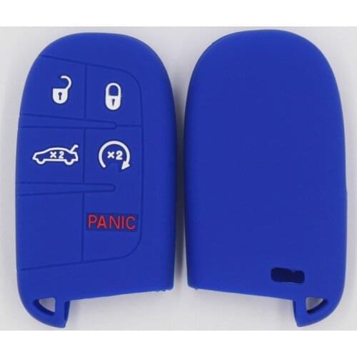 4PC Silicone Keychain Key Cover Holder Case Protector Shell for Jeep Renegade 2015 2016 2017 2018 2 3 4 Buttons Car Key Case Fo