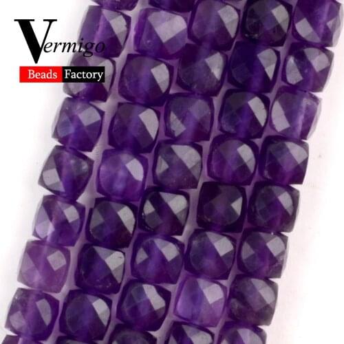 70Pcs 5mm Faceted Purple Amethysts Crystal Beads Natural Stone For Jewelry Making Bracelets Necklace Spacer Beads Diy Jewellery