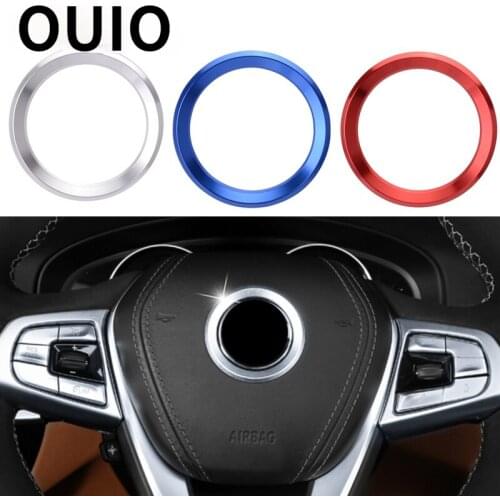 Aluminium Trim Car Steering Wheel Cover Logo Ring For BMW E46 E36 E60 E90 E92 E39 F30 F10 F20 F21 E81 E87 E91 E93 F11 F31 E61 M