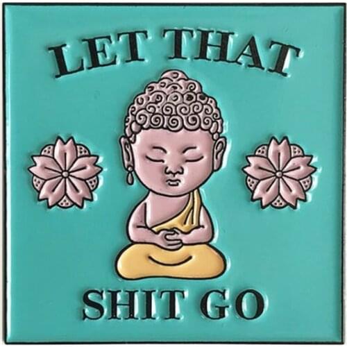 Buddhism soft enamel pin