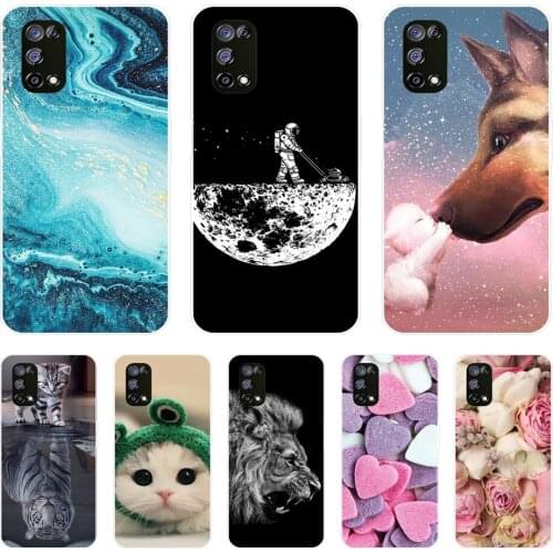 For Realme 7 5G Case RMX2111 Coque Silicone TPU Soft Phone Cover For OPPO Realme 7 5G Cases fundas Realme7 5G Wolf Lion Bumper