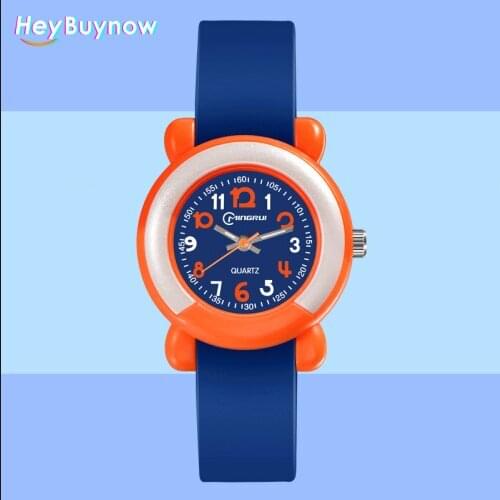 2021 Hot Color Dial Childrens Watch Girls Cute Quartz Watch Children Waterproof Swimming Silicone Strap Boy Sports Clock Girl