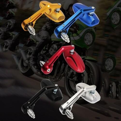 For Yamaha Honda Ducati Triumph Speed Street Triple Motorcycle Rearview Mirror Handlebar Bar End Rearview Side Mirrors Universal