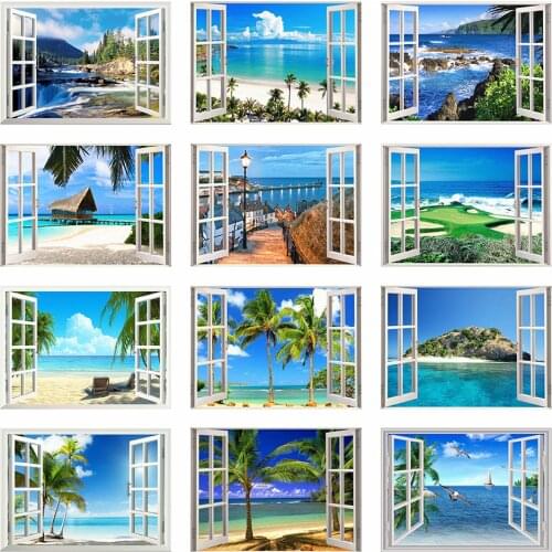 Evershine Diamond Painting Full Square Rhinestone Scenery 5D DIY Cross Stitch Mosaic Seaside Embroidery Pictures Home Decoration