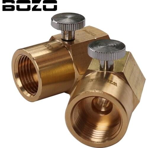 HPAT Soda Sparkling Water Soda Cylinder Stream Refilling Station Adapter with Bleed Valve,TR21.4 to W21.8-14 or CGA320 Connector