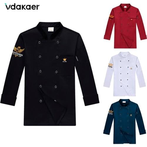 Long short Sleeve Chef Jacket Uniform Shirt Cooking Clothes Men Women Kitchen Sushi Chef Waiter Overalls chef coat
