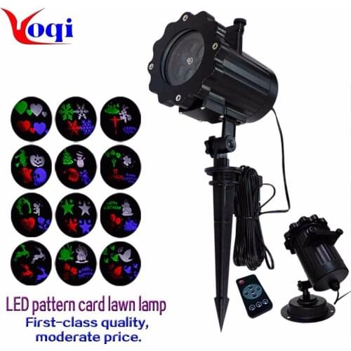 LED pattern card lawn lamp (remote control) for Christmas, holiday, party, garden landscape decoration