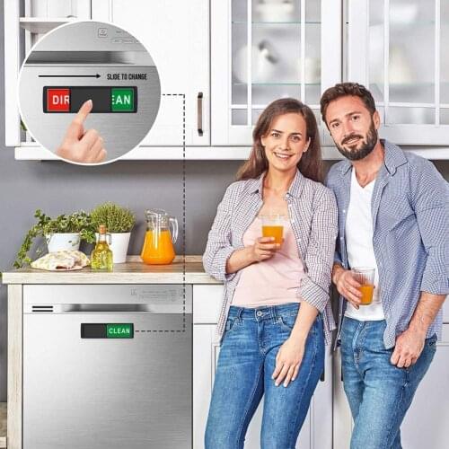 Dishwasher Magnet Convenient Easy to Install Acrylic Easy to Read Indicator Sign Removable Tip for Home