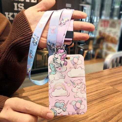 1 set cartoon Card Cases card Lanyard Key Lanyard Badge ID Cards Holders Neck Straps Keychains Sailor Moon