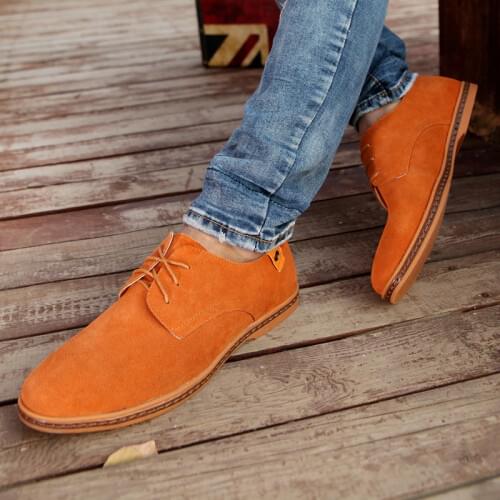 Size 38 39 40 41 42 43 44 46 47 48 MenS Formal Suede Cowhide Male Leather Shoes Man Sneakers Spring Sport Casual Shoes 2021