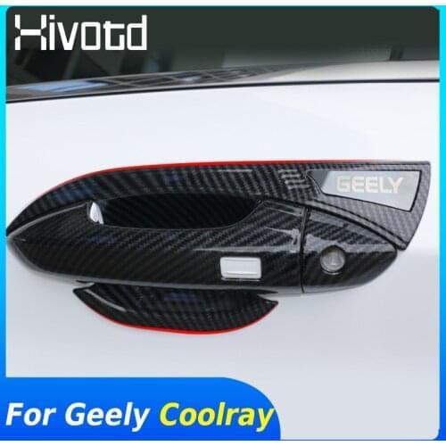 For Geely Coolray SX11 2018-2020 Exterior Handle Car Door Handle Cover Door Handle Bowl Trim Sticker Decoration Accessories