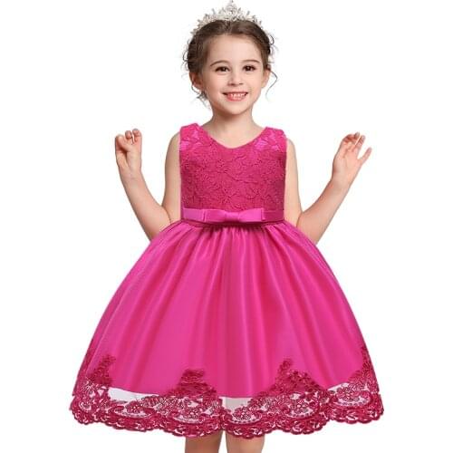3-24M Infant Dress Birthday Party Gowns Elegant Lace Newborn Baby Princess Dress Bow Wedding Kids Dresses For Girls Clothing