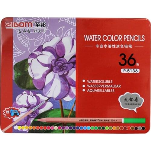 1pcs Professional water soluble colored pencil 36 different colores pencil set Crayon Stationery Office school supplies lapices