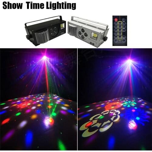 Powerful Dj Led Laser Pattern Strobe 4 IN 1 Disco Light With Remote Control Good Effect For Party KTV Club Wedding