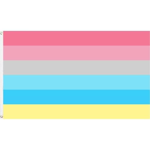 60x90cm/90x150cm Rainbow Gay Pride Flag 2x3ft/3x5ft Genderflux LGBT LGBTQIA Banner
