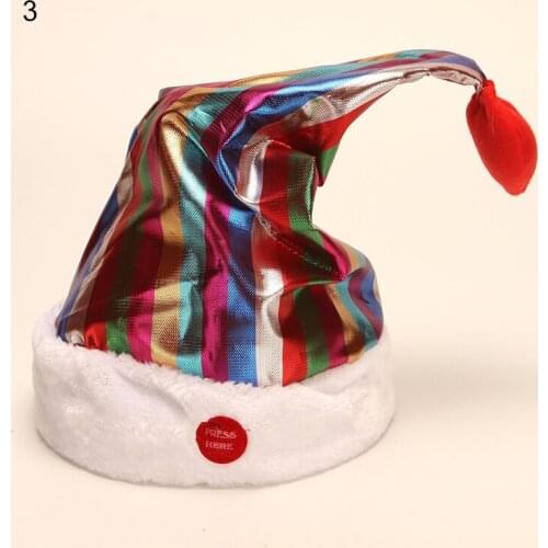 Christmas Elements Electric Hat Singing Hats With Music Cute Plush Toy for Christmas Gift Party WXV Sale