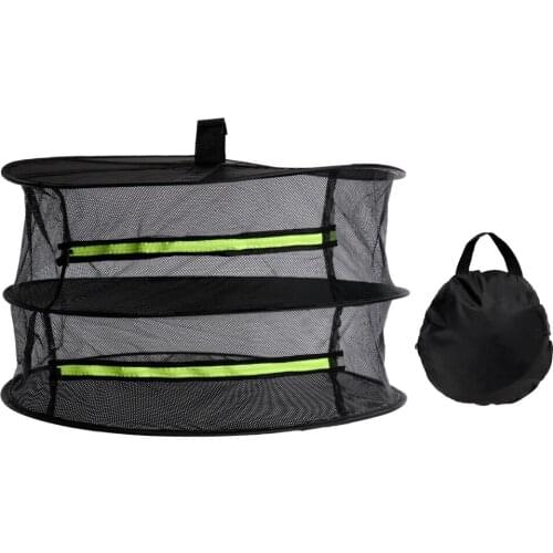 Drying Net For Flowers Buds Plants Mesh Storage Shelv Dryer Outdoor Hanging Steel Ring Strong Stability Anti-Fly Black Network