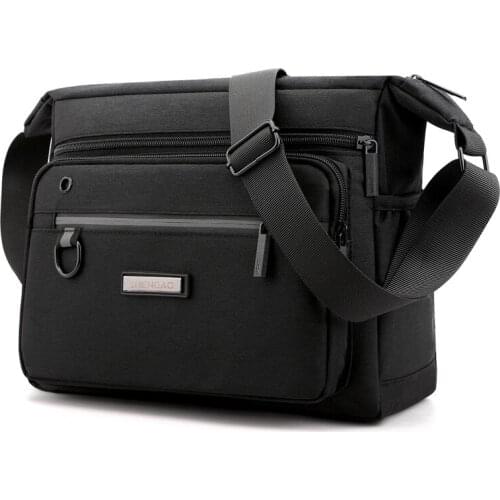 Shoulder Bags Men Tote Messenger Water Resistant Strong Fabric Bags Office Mens Crossbody Bags Multiple Pockets Handbag