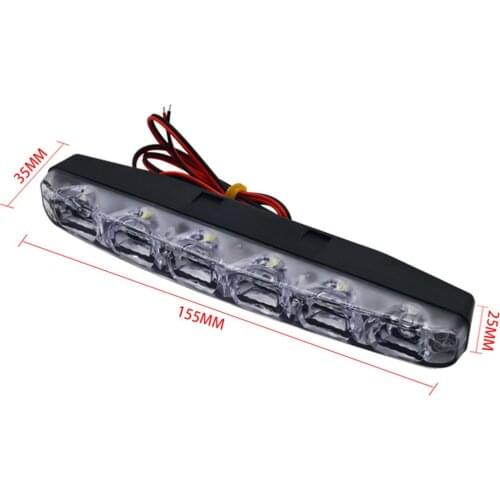 Universal 12V 6W LED Car Daytime Running Light DRL Fog Lamp Day Lights Daylight Anti-dust Anti-collision Anti-splash Safe Light
