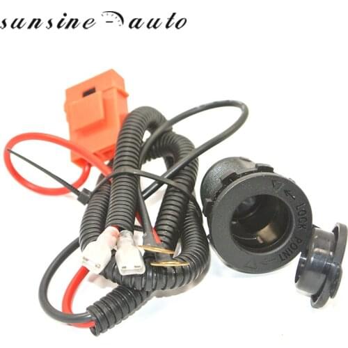 Universal 12v Car Cigarette Lighter Socket With High Quality Wiring Harness Heat Resistance Plastic Car Accessory