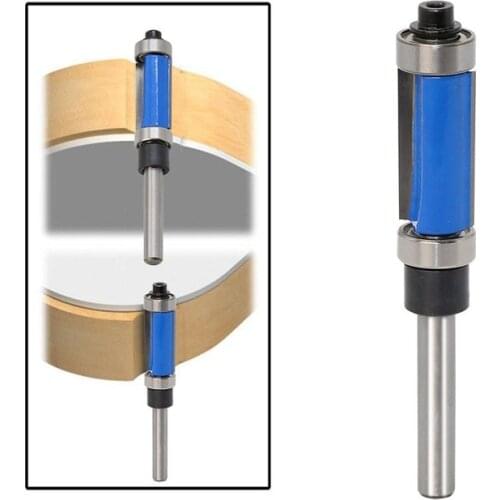 1PCS Flush Trim Router Bit Top & Bottom Bearing 1/4'' Shank Woodworking Tool woodworking router bits