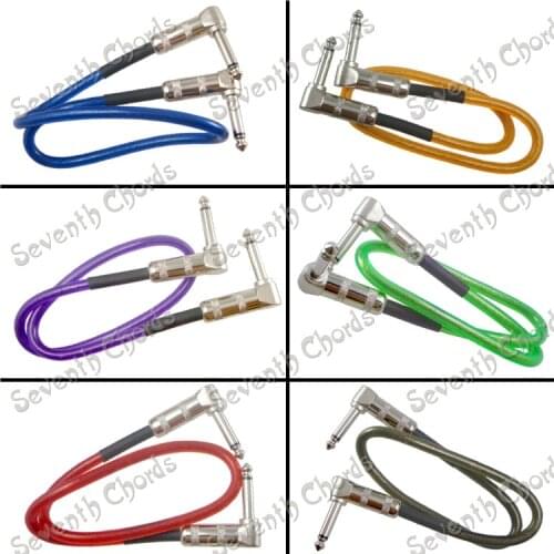 1 Pcs Clear rubber 50CM anti-noise Guitar cable wire effect pedal cable stomp box, short Audio Connection Cable Multi colors