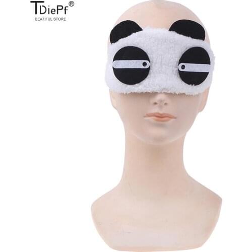 10Styles Cute Face White Panda Eye Mask Eyeshade Shading Sleep Cotton Goggles Eye Mask Sleep Mask Eye Cover